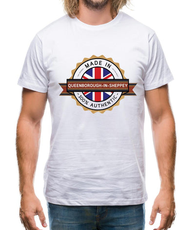 Made In Queenborough-In-Sheppey 100% Authentic Mens T-Shirt