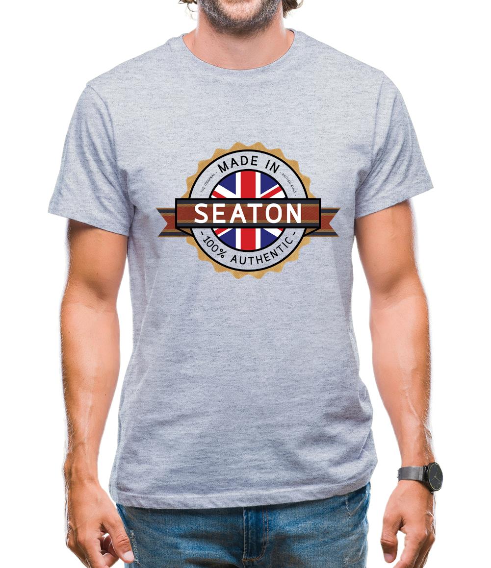 Made In Seaton 100% Authentic Mens T-Shirt