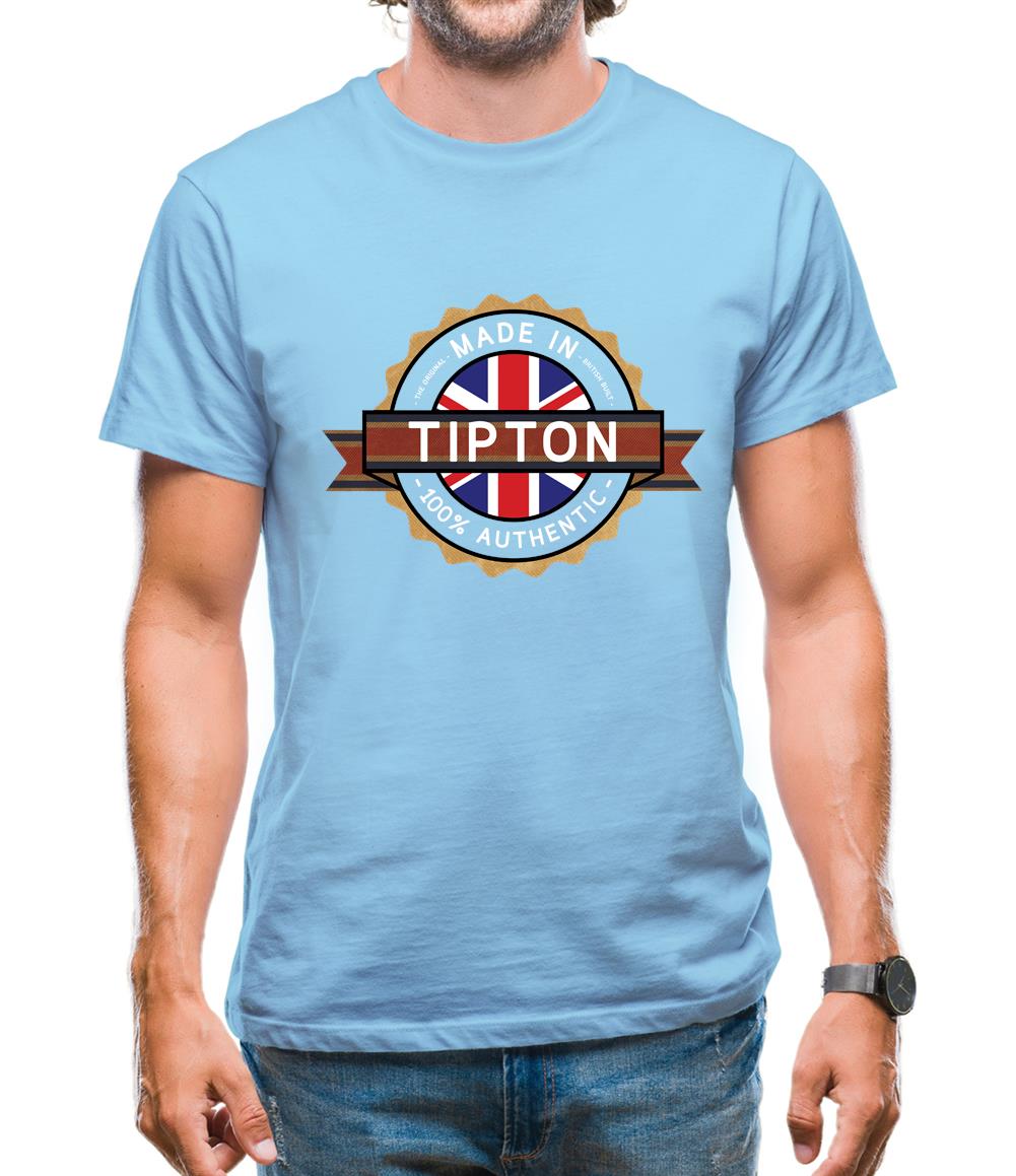 Made In Tipton 100% Authentic Mens T-Shirt