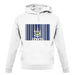 Maine Barcode Style Flag unisex hoodie