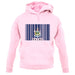 Maine Barcode Style Flag unisex hoodie