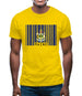 Maine Barcode Style Flag Mens T-Shirt