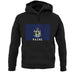 Maine Barcode Style Flag unisex hoodie