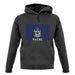 Maine Barcode Style Flag unisex hoodie