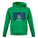 Maine Barcode Style Flag unisex hoodie