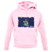 Maine Grunge Style Flag unisex hoodie