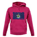 Maine Grunge Style Flag unisex hoodie