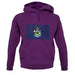Maine Grunge Style Flag unisex hoodie