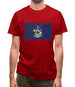 Maine Grunge Style Flag Mens T-Shirt