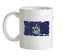 Maine Grunge Style Flag Ceramic Mug