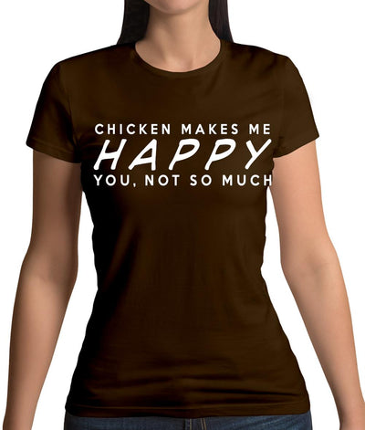 Chicken Makes Me Happy You, Not So Much Womens T-Shirt