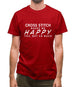 Cross Stitch Makes Me Happy, You Not So Much Mens T-Shirt