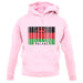 Malawi Barcode Style Flag unisex hoodie