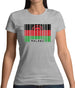 Malawi Barcode Style Flag Womens T-Shirt