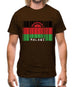 Malawi Barcode Style Flag Mens T-Shirt