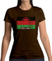 Malawi Barcode Style Flag Womens T-Shirt