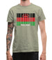 Malawi Barcode Style Flag Mens T-Shirt
