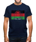 Malawi Barcode Style Flag Mens T-Shirt