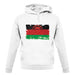 Malawi Grunge Style Flag unisex hoodie