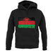 Malawi Grunge Style Flag unisex hoodie