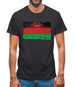 Malawi Grunge Style Flag Mens T-Shirt