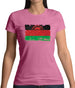 Malawi Grunge Style Flag Womens T-Shirt