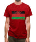 Malawi Grunge Style Flag Mens T-Shirt