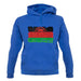 Malawi Grunge Style Flag unisex hoodie