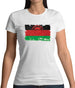 Malawi Grunge Style Flag Womens T-Shirt