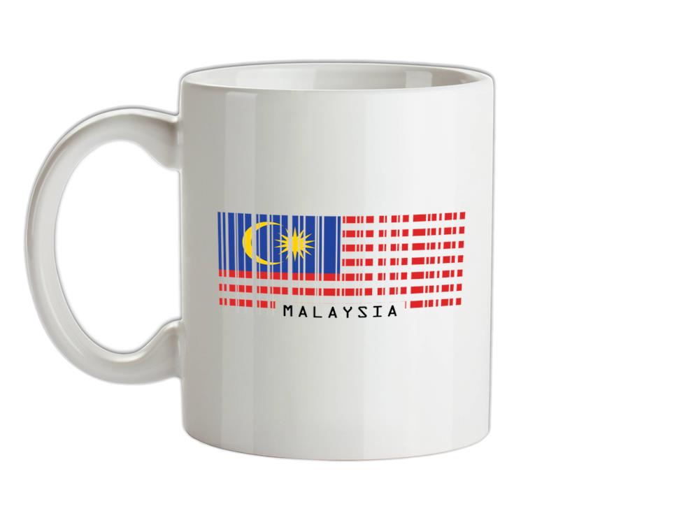 Malaysia Barcode Style Flag Ceramic Mug