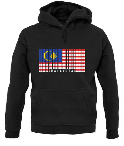 Malaysia Barcode Style Flag unisex hoodie
