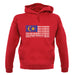 Malaysia Barcode Style Flag unisex hoodie