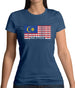 Malaysia Barcode Style Flag Womens T-Shirt