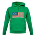 Malaysia Barcode Style Flag unisex hoodie