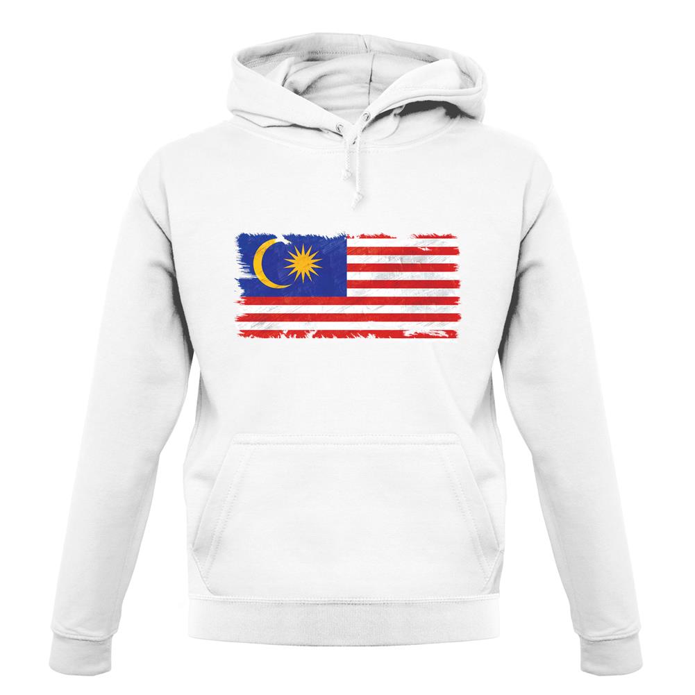 Malaysia Grunge Style Flag unisex hoodie