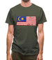 Malaysia Grunge Style Flag Mens T-Shirt