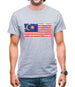 Malaysia Grunge Style Flag Mens T-Shirt