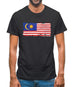 Malaysia Grunge Style Flag Mens T-Shirt