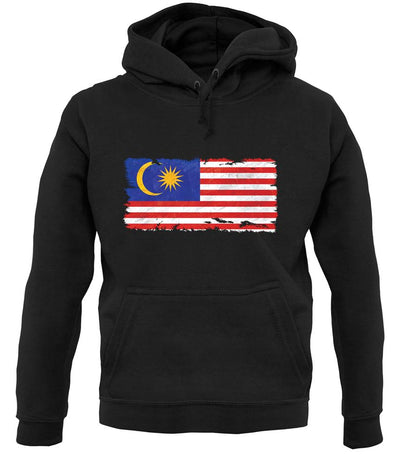 Malaysia Grunge Style Flag unisex hoodie
