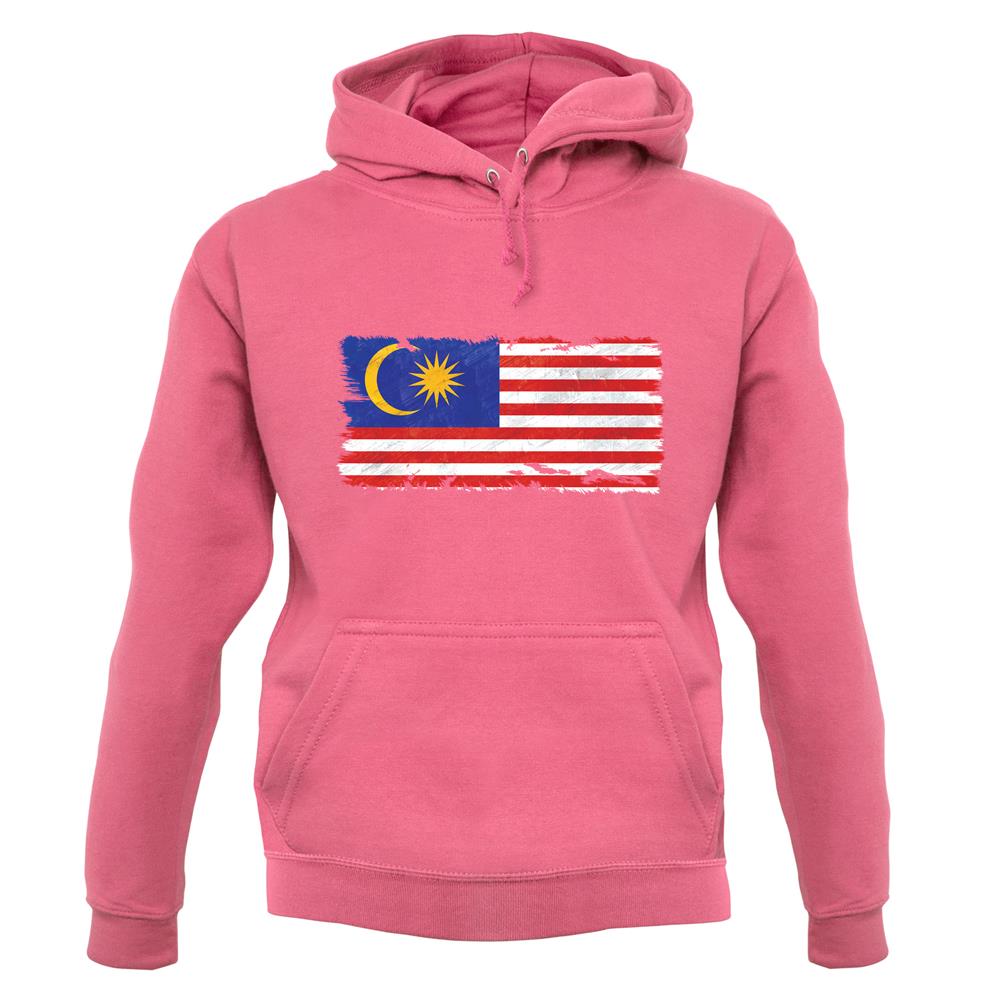 Malaysia Grunge Style Flag unisex hoodie