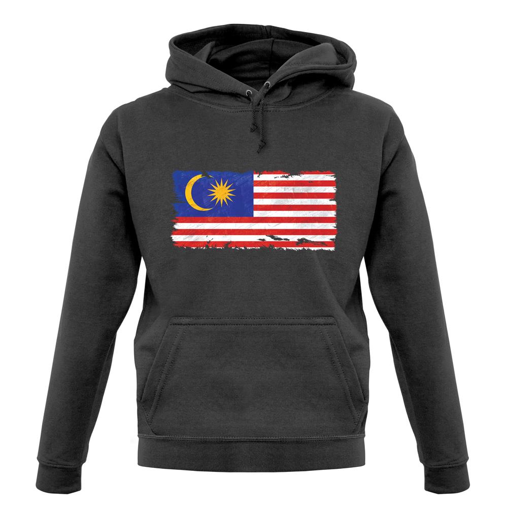Malaysia Grunge Style Flag unisex hoodie