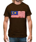 Malaysia Grunge Style Flag Mens T-Shirt