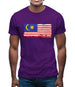 Malaysia Grunge Style Flag Mens T-Shirt