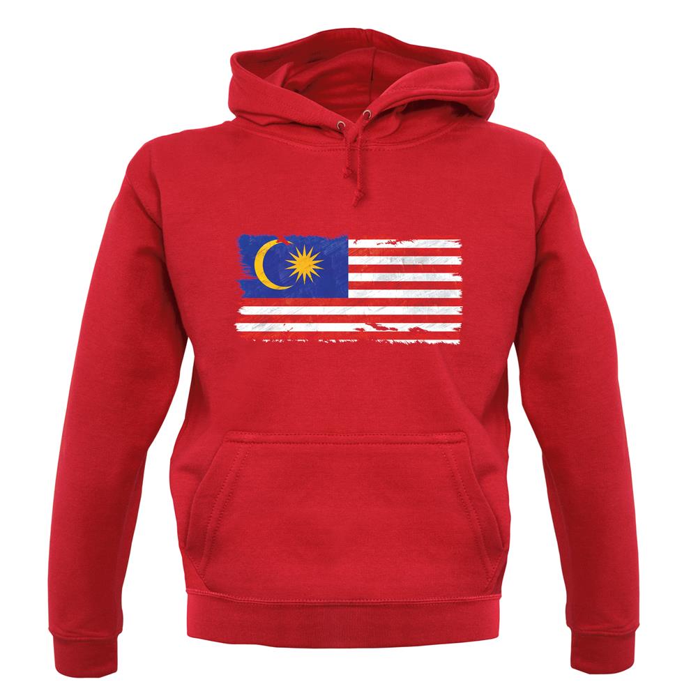 Malaysia Grunge Style Flag unisex hoodie
