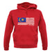 Malaysia Grunge Style Flag unisex hoodie