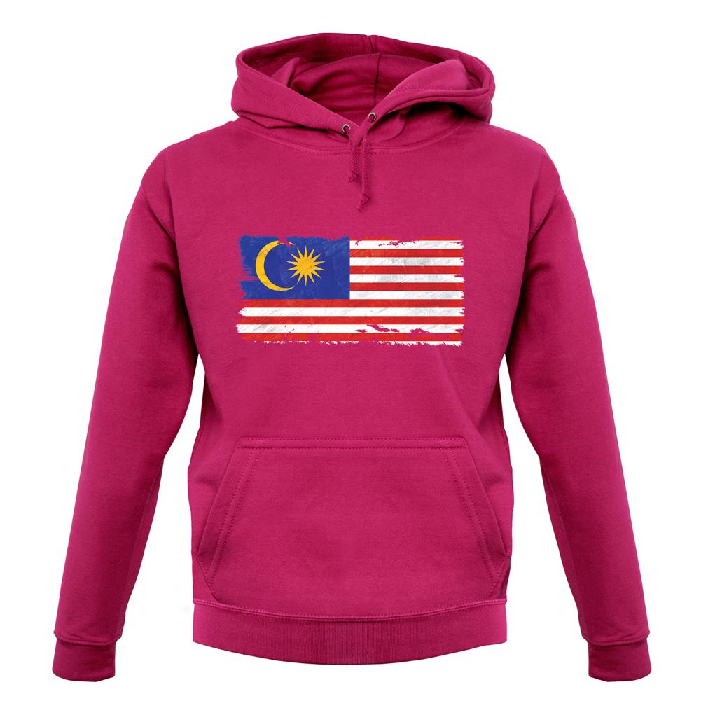 Malaysia Grunge Style Flag unisex hoodie