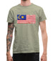 Malaysia Grunge Style Flag Mens T-Shirt