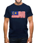 Malaysia Grunge Style Flag Mens T-Shirt