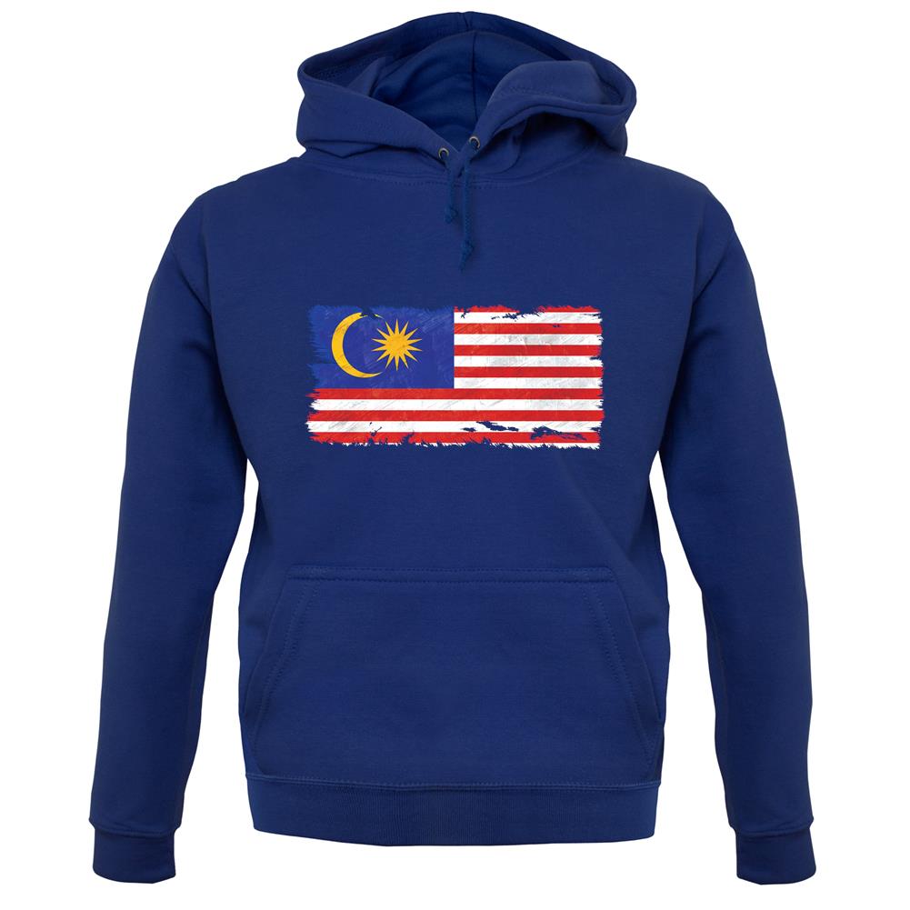 Malaysia Grunge Style Flag unisex hoodie