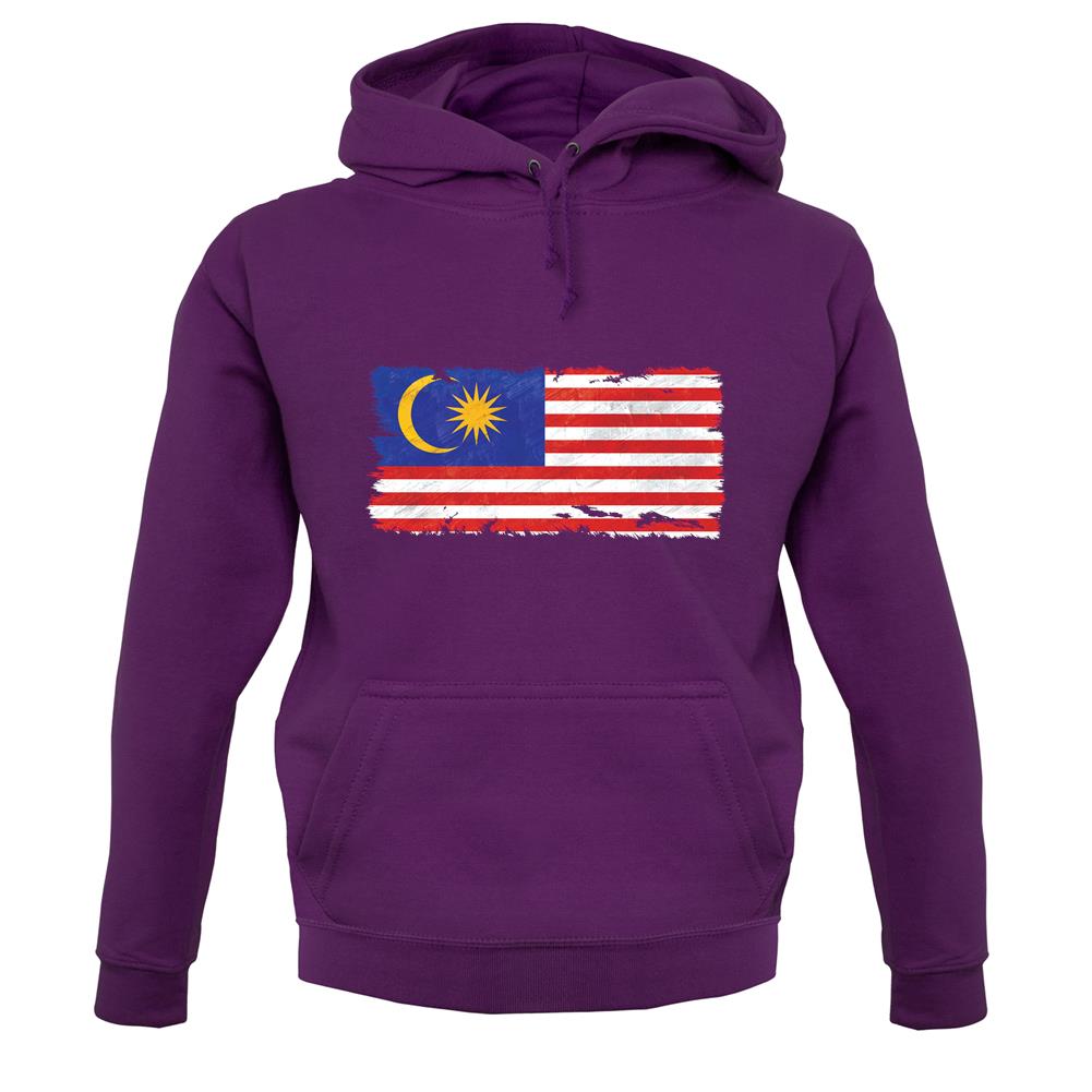 Malaysia Grunge Style Flag unisex hoodie